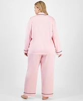 I.n.c. International Concepts Plus Satin Pajama Set, Created for Macy's