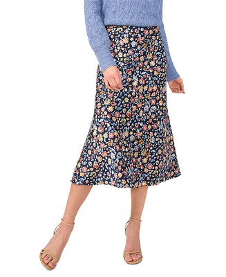 CeCe Women's Floral-Print Midi Skirt