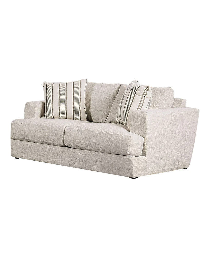 Furniture of America 70" Kristi Chenille 2-Seater Square Arm Loveseat