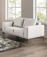 Furniture of America 65" Danio Chenille 2-Seater Track Arm Loveseat