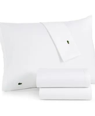 Lacoste Home Solid Cotton Percale Sheet Set