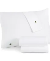 Lacoste Home Solid Cotton Percale Sheet Set