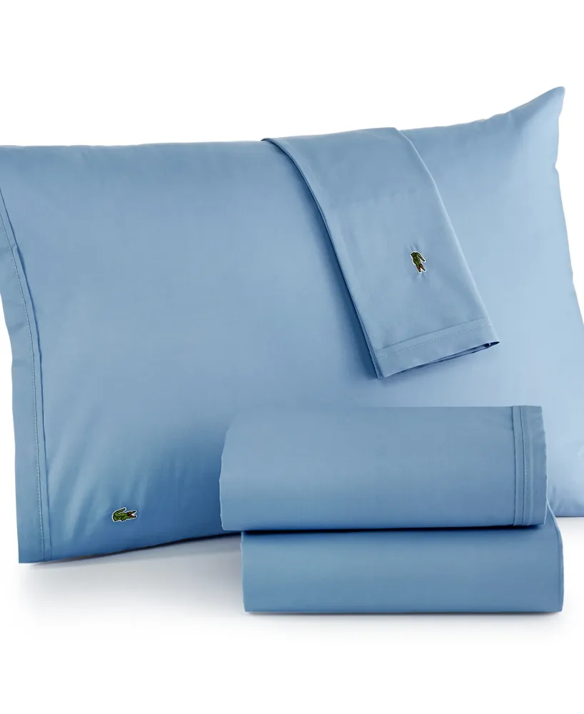 Lacoste Home Solid Cotton Percale Sheet Set