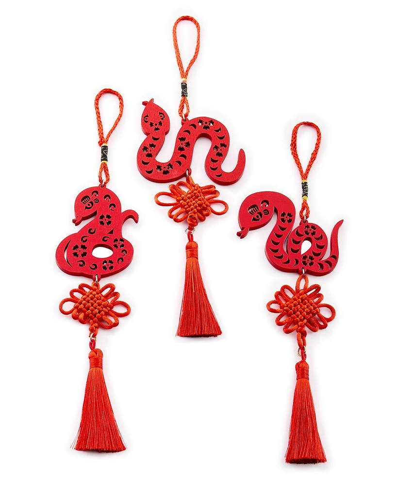 Holiday Lane Lunar New Year Snake Tassel Ornaments, Set of 3, Exclusively at Macy's