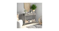 gaomon Console Table with 2 Drawers, Farmhouse Sofa Table with Storage Shelf