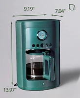 Willow Kitchen 12 Cup Coffee Maker – Programmable Brewing Options with Timer, Beautiful Design, Glass Pot