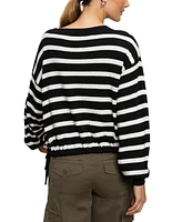 Sanctuary Women's Striped Side-Tie Sweater