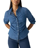 Sanctuary Women's Dream Girl Snap-Front Denim Shirt