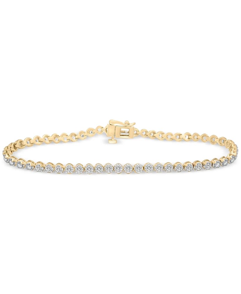 Diamond Bracelet (2 ct. t.w.) in 10k Yellow Gold, Exclusively at Macy's