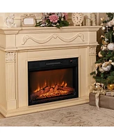 Sugift 18/23 Inch Electric Fireplace Inserted with Adjustable Led Flame-23 inches