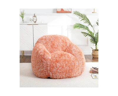 gaomon Bean Bag Chair, Faux Fur Bean Bag Chairs for Adults, Kids Bean Bag Couch with Armrest, Soft Foam Filled Fluffy Couch Lazy Sofa Chair for Readin