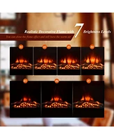 Sugift 18/22.5 Inch Electric Fireplace Insert with 7-Level Adjustable Flame Brightness-22.5 inches