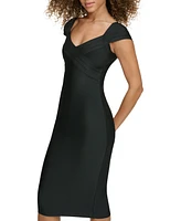 Siena Women's Bandage Sweetheart Cap-Sleeve Dress