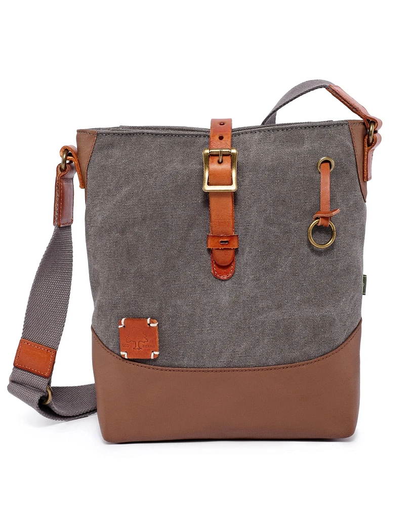 Tsd Brand Redwood Canvas Crossbody Bag