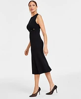 I.n.c. International Concepts Women's Asymmetric Button Sweater Dress, Exclusively at Macy's