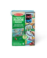Melissa and Doug Race Track Floor Puzzle and Play Set