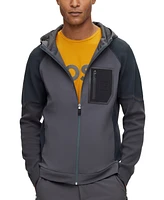 Boss by Hugo Boss Men's Mixed-Material Hooded Jacket