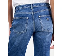 Guess Women's Daisy Rhinestone-Trim Straight-Leg Jeans