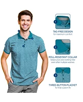 Mio Marino Men's Designer Golf Polo Shirt