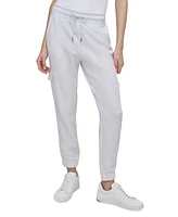 Dkny Sport Women's Studded-Logo Cargo Joggers