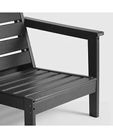 WestinTrends Outdoor Patio Hdpe Right Arm Facing Sectional Corner Club Chair with Patio Cushions