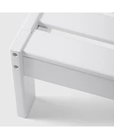 WestinTrends Outdoor Hdpe Deep Seating Modular Armless Patio White Chair with Cushions