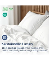 Rayon from Bamboo 4 Piece Deep Pocket Cooling Sheet Set - Queen - Light Grey