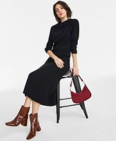 On 34th Womens Raglan Sleeve Crewneck Sweater Sweater Knit Trumpet Midi Skirt Exclusively At Macys