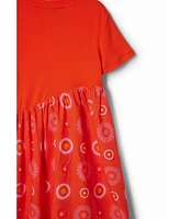 Desigual Girls Geometric combination dress