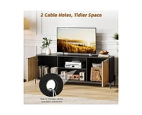 gaomon Tv Stand for 75 inch Tv, Entertainment Center with Storage, 65 Inch Tv Console Table with Metal Legs