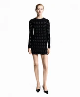 Mango Women's Rhinestone Detail Knitted Dress