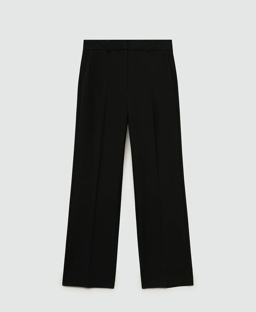 Mango Women's Flowy Straight-Fit Pants