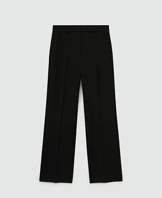 Mango Women's Flowy Straight-Fit Pants