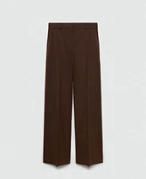 Mango Women's Straight Checked Pants