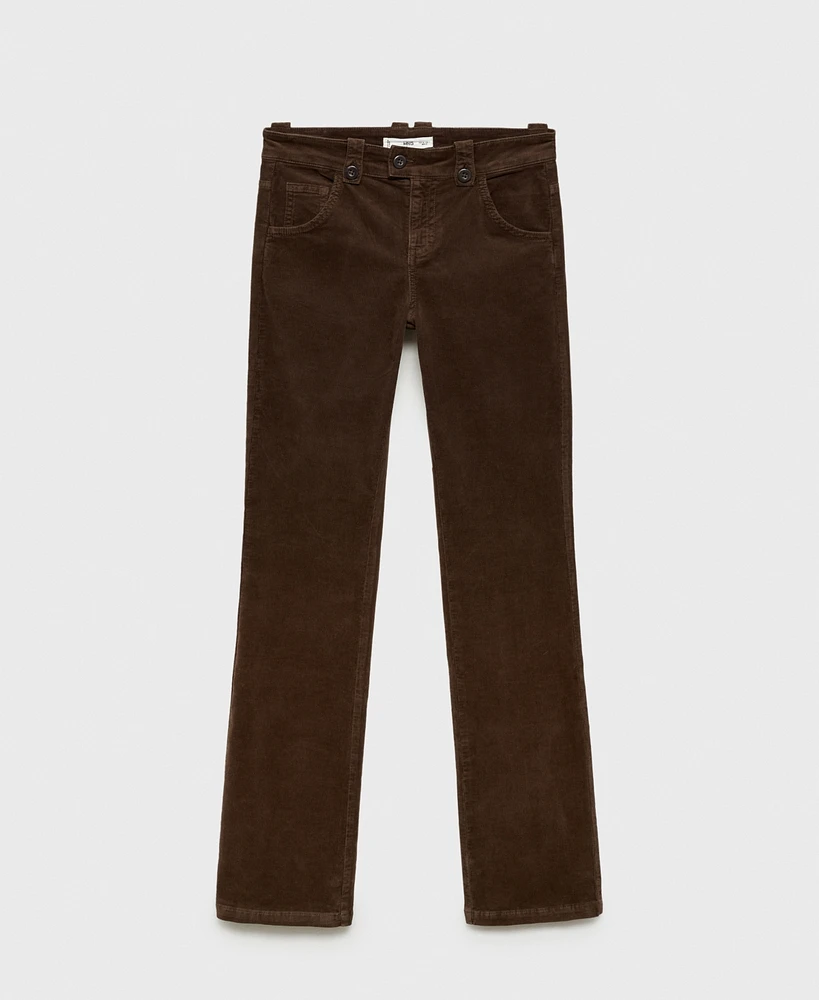 Mango Women's Flared Corduroy Trousers