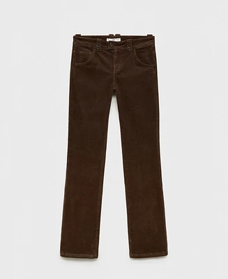 Mango Women's Flared Corduroy Trousers