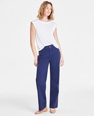 On 34th Women's Solid High-Rise Wide-Leg Sailor Pants, Exclusively at Macy's