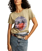 Lucky Brand Women's Journey Heart Classic Crewneck T-Shirt