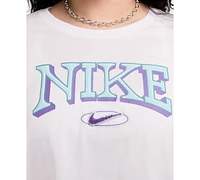 Nike Sportswear Plus Loose-Fit Short-Sleeve Cropped T-Shirt