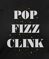 Hybrid Apparel Plus Trendy Pop Fizz Clink Graphic Pullover Top