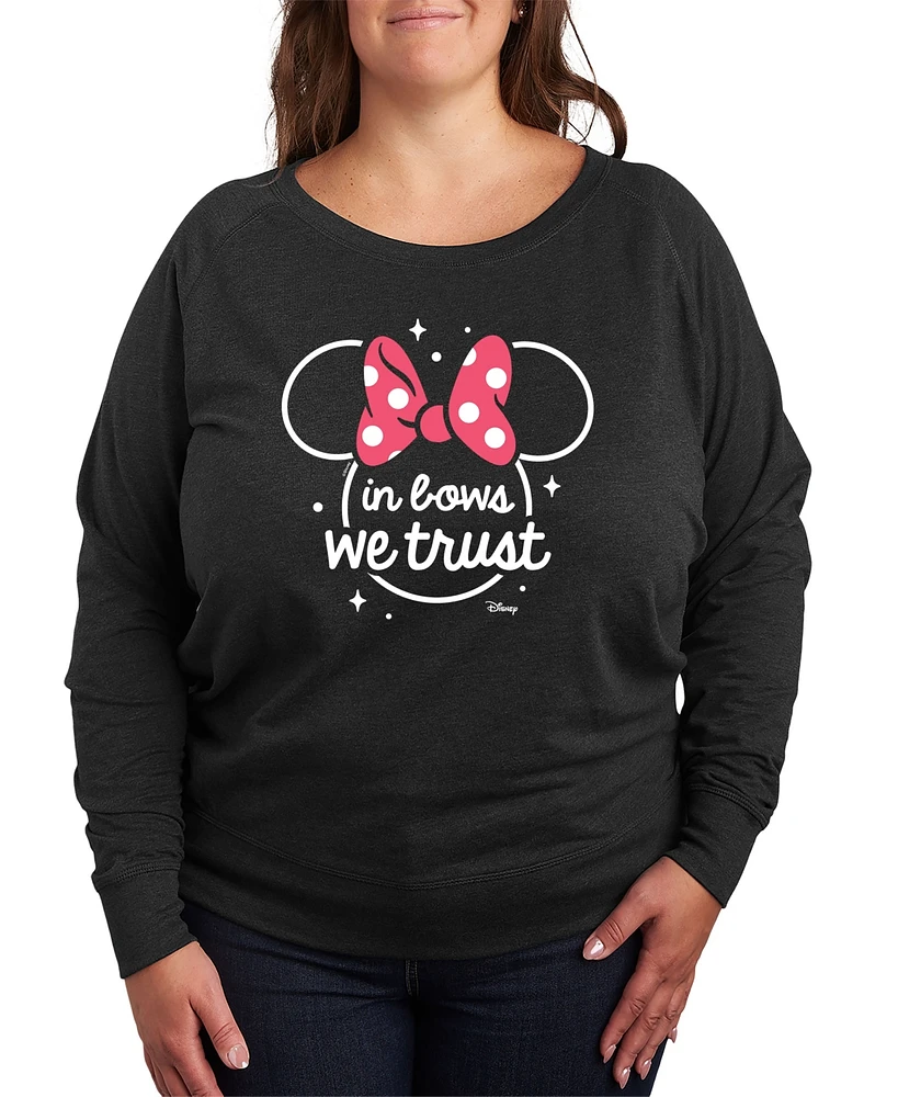 Hybrid Apparel Plus Disney Minnie Mouse Bows We Trust Graphic Pullover T-shirt