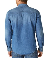 Lucky Brand Men's Sawtooth Denim Western Shirt