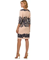 Adrianna Papell Women's Lace-Print Sheath Dress