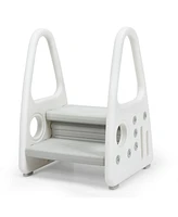 Gouun Boys Step Stool Learning Helper with Armrest for Kitchen Toilet Potty Training
