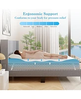 Gouun 3 Inch Gel-Infused Memory Foam Mattress Topper with Removable Cover-Queen Size