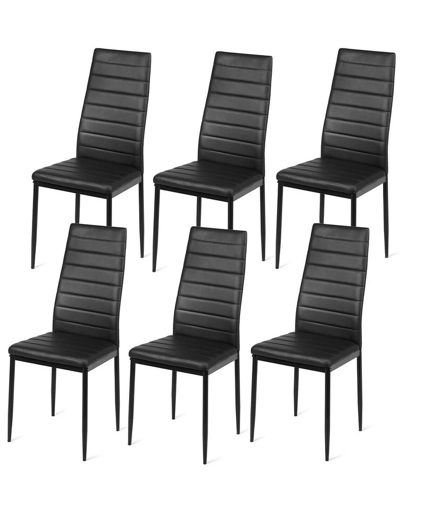 Gouun Set of 2 or 6 High Back Dining Chairs-Set of 6