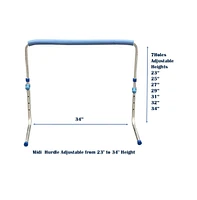 Amber Track and Field Self Return Aluminum Hurdle Midi Adjustable from 23" to 34" (Set of 3)