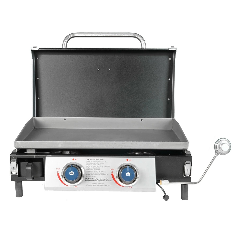 Razor Griddle GGT2131M 25 Inch Portable 2 Burner Lp Propane Gas Grill, Steel