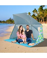 Gouun UPF50+ Sun Protection Beach Umbrella Tent with Portable Carrying Bag