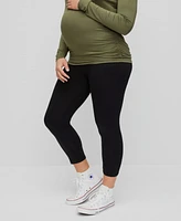 Women's Basic Secret Fit Belly Maternity Crop Leggings - Motherhood